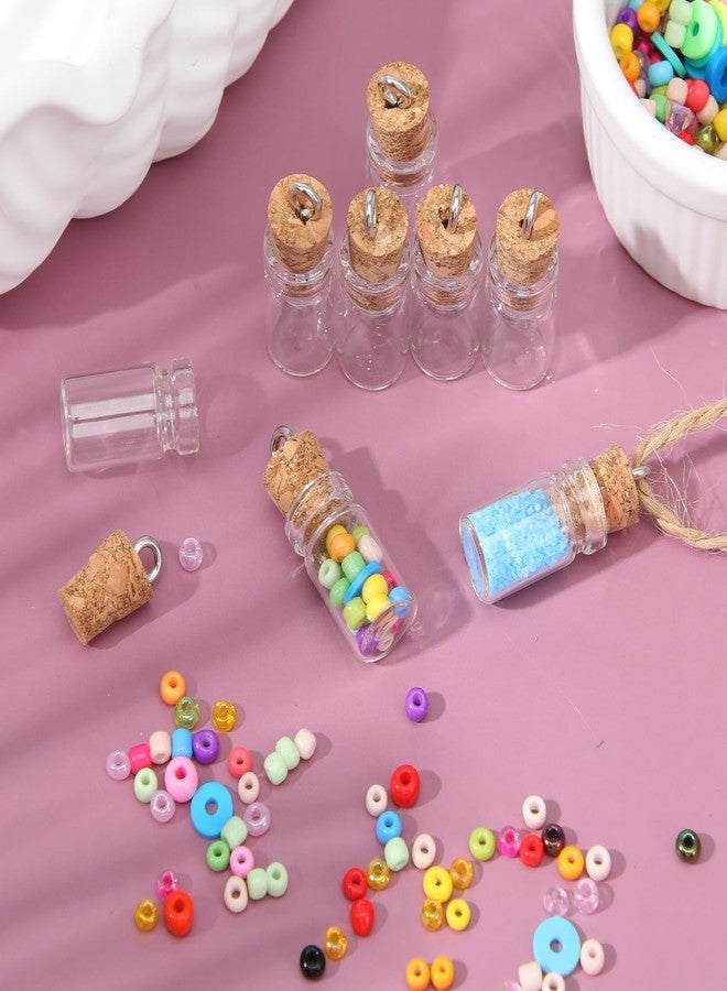 Zelphvt 20 Pcs Mini Glass Bottles with Cork 1ml Capacity Clear Tiny Glass Bottles Wishing Message Bottle DIY Art Craft Storage Small Jars for Home and Holiday Party Decoration - Image 5